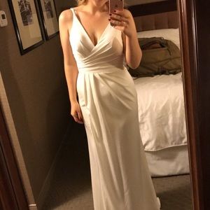 White, size 8 full length gown.